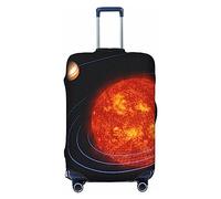 OPSREY Galaxy Solar System - Copertura per valigia, elastica, lavabile, per valigie da 53-81 cm, Nero , S