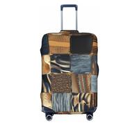 OPSREY Golf Resort Park stampato Travel Bagagli Maniche Spandex Lavabile Bagagli Maniche per 18-32 pollici Bagagli, Patchwork Denim, Small