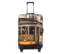 OPSREY Lisbon Tram Stampa Bagagli Copertura Valigie Copertura Elastica Lavabile Valigie Protector per 53-81 Pollici, Nero , XL