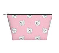 OPSREY Pomeranians Cuccioli E Point Print Makeup Bag Cosmetici Borsa Portatile Impermeabile Cerniera Toiletry Bag Per Le Donne Viaggio, Nero, Taglia Unica, Nero , Taglia unica