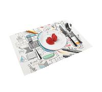 OPSREY Set di 4 tovagliette stampate con cervello umano
