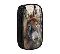 OPSREY Simpatici asini stampati astuccio grande capacità, astuccio portamatite, borsa di cancelleria portatile, organizzatore multifunzionale