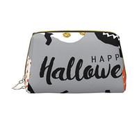 OPSREY Smile Pink Pig Custodia per cosmetici in pelle stampata portatile da viaggio borsa cosmetica borsa da toilette borsa da toilette borsa da viaggio, Felice-Halloween-Giorno-Trick-O-Treat, Taglia