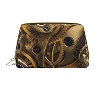 OPSREY Smile Pink Pig Custodia per cosmetici in pelle stampata portatile da viaggio borsa cosmetica borsa da toilette borsa da toilette borsa da viaggio, Ingranaggi Steampunk., Taglia unica