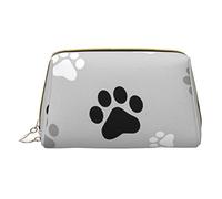 OPSREY Smile Pink Pig Custodia per cosmetici in pelle stampata portatile da viaggio borsa cosmetica borsa da toilette borsa da toilette borsa da viaggio, Stampe di zampe di animali., Taglia unica
