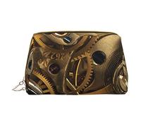 OPSREY Smile Pink Pig Custodia per cosmetici in pelle stampata portatile da viaggio borsa cosmetica borsa da toilette borsa da toilette borsa da viaggio, Ingranaggi Steampunk., Taglia unica