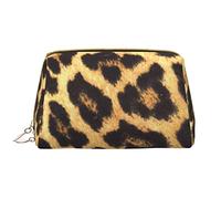 OPSREY Smile Pink Pig Custodia per cosmetici in pelle stampata portatile da viaggio borsa cosmetica borsa da toilette borsa da toilette borsa da viaggio, Stampa leopardata, Taglia unica