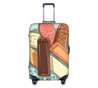 OPSREY Succo sul bordo di legno stampato Travel Luggage Sleeves Spandex lavabile bagagli maniche per bagagli da 18-32 pollici, Gelateria Bar, Medium