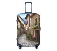 OPSREY Succo sul bordo di legno stampato Travel Luggage Sleeves Spandex lavabile bagagli maniche per bagagli da 18-32 pollici, Italian Town Street, Small