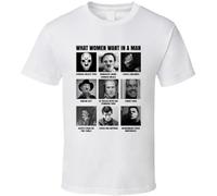 OPTE 11 What Women Want in A Man Funny Movie Serial Killer T Shirt WhiteSmall