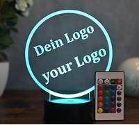 Optechvisual Lampada a LED con sagome personalizzate, con logo, lampada da tavolo personalizzata con incisione, regalo aziendale o decorazione personalizzata con luce desiderata e LED cambia colore