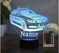 Optechvisual Luce notturna a LED personalizzata idea regalo per gli appassionati di polizia, decorazione per agenti di polizia e poliziotti Sport auto come polizia auto polizia carro classico