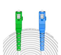opteec® - Cavo in fibra ottica schermato - 2M - FREE - Prolunga/Giarrettiera - SC-APC a SC-UPC Rinforzato - Simplex Modalità singola - Garanzia 10 Anni - Bianco (2M)