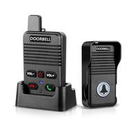 OPTEPYOE Campanello interfono duplex ad attivazione vocale, sistema interfono bidirezionale vivavoce da 500 metri(Black)