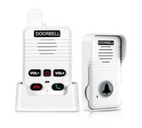 OPTEPYOE Campanello interfono vocale full-duplex, citofono da 500 metri(White)