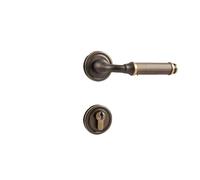 OPTEPYOE Maniglia con leva interna in ottone, serratura, pomolo diviso, ferramenta(C-85 Lock body)