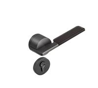 OPTEPYOE Serratura della maniglia porta, serratura camera da letto interna, casa(Chrome-Leather)
