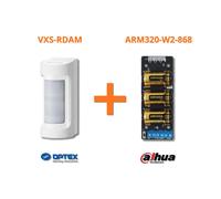 Optex sensore esterno doppia tecnologia wireless PIR+MW 12m 90° + Modulo Dahua