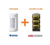 Optex sensore esterno wireless doppio PIR 12m 90° + Hikvision DS-PM1-I1-WE - VXS