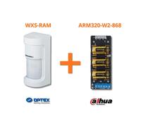 Optex Sensore PIR da esterno Wireless a 180 gradi + Modulo Dahua ARM320-W2-868 -