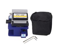 Optical Fiber Cleaver, Professional Precision 0.5 Degree Cutting Angle Tungsten Steel Blade 3 in 1 Fixture for FTTH Fiber Optic Cable Splicing Hot Melt Cold Joining Construction