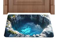 Optical Illusion Rug - Anti-Slip Rubber Foundation Engaging Cool Trap Carpet Non-slip,3D Rugs - Engaging Illusion Design For Halloween Decorations Indoor Porch Entrance Kitchen Bathroom