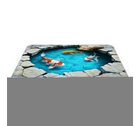 Optical Illusion Rug Hole - Fishpond Visual Trap Carpet, Non-Slip Illusion Hole Rug for Entryway & Living Room, Fun Viral Home Decor for Halloween, Birthdays & Holiday Parties