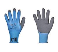 Optiflex - Guanti da lavoro completamente rivestiti “Aqua Guard”, impermeabili, adatti per alimenti, taglie 7 - 11., Blu (7 (10 paia))