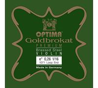 Optima Corde per violino broccato dorato premium ottonate 1/16 E 0,26 S medie
