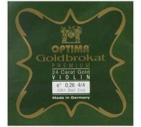 Optima Corde per violino broccato oro premium 24 carati 4/4 E 0,26 K medie