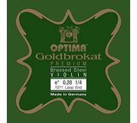 Optima Corde per violino in broccato dorato premium ottonato 1/4 E 0,28 S X duro