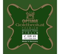 Optima Corde per violino in broccato dorato premium ottonato 4/4 E 0,28 S X duro