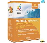 Optima Naturals - Integratore di Magnesio e Potassio 100% citrati con Vitamina C - 14 stick