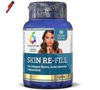 Colours Of Life Skin Re-fill - integratore con Collagene marino, Acido ialuronico e Resveratrolo, contrasta i segni dell'invecchiamento, antiossidante, dona luminosità alla tua pelle 60 capsule