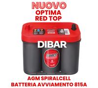 OPTIMA RED TOP 12V 50AH AGM SPIRALCELL BATTERIA AVVIAMENTO 815A