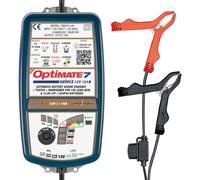 OptiMate 7 Select 12V 10A Caricatore con Mantenitore - Sistema Automatico 9 Fasi per Batterie Piombo Deep-Cycle - Tensione Selezionabile Modalità Alimentazione - Resistente Sicuro