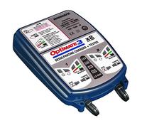 Optimate - Caricabatterie Optimate 3 - per batteria 12 V - Può testare e/o caricare due batterie allo stesso tempo