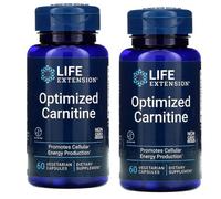 Optimized Carnitina 2X60Caps Life Extension ACETIL L-CARNITINA 1100mg/Carnitina