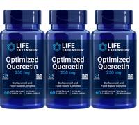 Optimized Quercetina 250mg, 3X60Caps Life Extension Camu / Quercet 500mg per 2