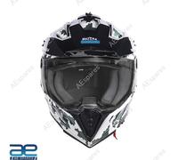 Optimus Dual Sport Casco Himalayan Bianco DOT Per Royal Enfield Rider