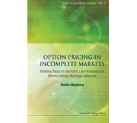 Option Pricing In Incomplete Markets: Modeling Based On Geometric L'Evy Processes And Minimal Entropy Martingale Measures