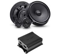 Option Sistema audio V1 compatibile con VW Caddy V (anno di costruzione a partire dal 2020, sistema audio standard), pacchetto audio Plug & Play con amplificatore a 2 canali e altoparlante frontale