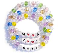 OptiPlay Bracciale Kpop Merch, 3 Braccialetti Set, Bracciale con Ciondoli da Donna, Inspirierte per Kpop Merch Rumi Zoey Mira, Bracciali Cadeaux pour les Fans de Zoey Rumi Mira