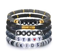 OptiPlay Braccialetti Stray Kids Merch, Bracciale Stray Merch da 5 pezzi, Accessori Gioielli Kpop, Regali di Gioielli da Donna, Regali per i Fan per Uomini e Donne