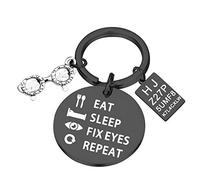Optometrista Regali Mangiare Sonno Fix Occhi Ripetere Portachiavi Ottico Regalo Oftalmologo Regalo Oftalmologia Regalo Oftalmologia Regalo