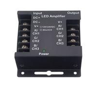 Optonica 6326 Amplificatore Striscia LED RGB 12-24V Potenza 288W/576W Ferro Nero