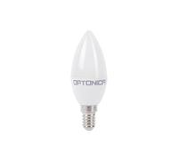 OPTONICA Lampadina Candela LED 5,5W Attacco E14 C37 Non Dimmerabile 450 LUMEN - Temperatura colore Lampada: 2700K Bianco Caldo, CONFEZIONE: 1 pz.