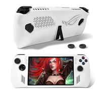 OPTOSLON Custodia in Silicone con Cavalletto Compatibile con ASUS ROG Ally Gaming Handheld, Custodia Protettiva Antiurto e Antigraffio con 2 Pollice Grips W