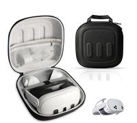 OPTOSLON Q3S - Custodia rigida per cuffie Meta Quest 3/Quest 3S VR, controller touch, cinturino in tessuto originale e accessori, ideale per viaggi e casa, con protezione confortevole