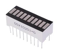 Optosupply 10 Pezzi Verde Display LED A Barra 10 Segmenti Array MPN 931140